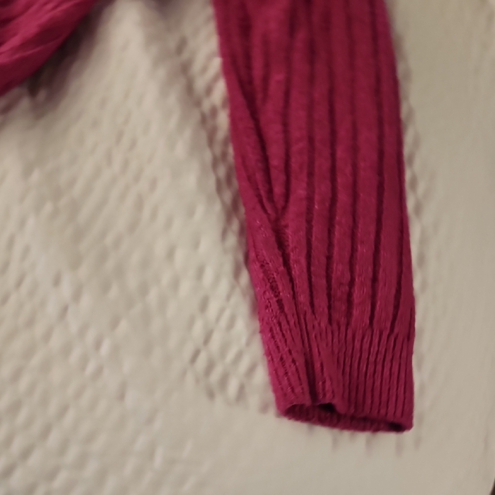 Pink Rose Women's Sweater - Vibrant Pink - Picture 5 of 13